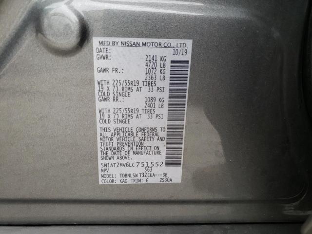 Photo 9 VIN: 5N1AT2MV6LC751552 - NISSAN ROGUE S 