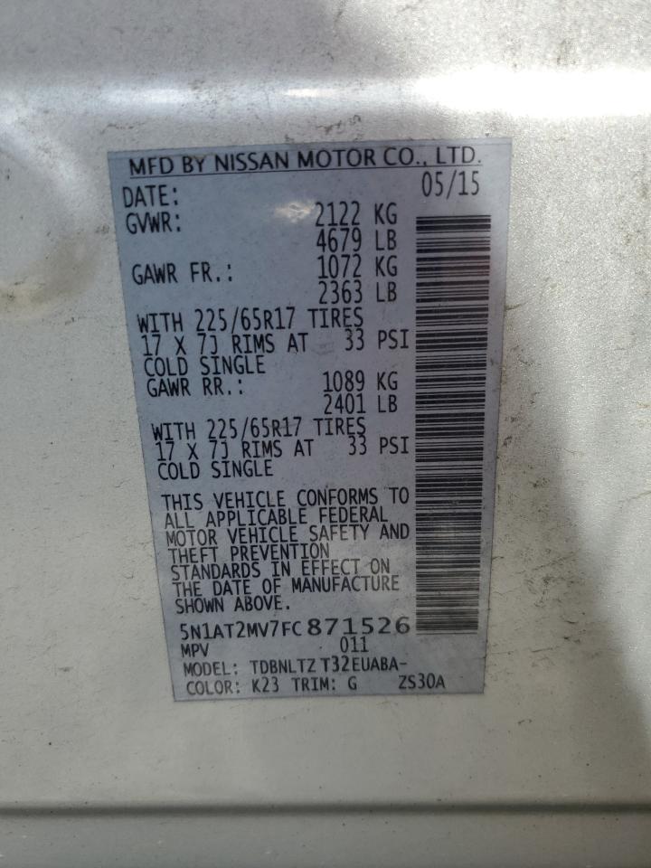 Photo 11 VIN: 5N1AT2MV7FC871526 - NISSAN ROGUE 