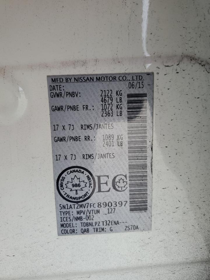 Photo 12 VIN: 5N1AT2MV7FC890397 - NISSAN ROGUE 