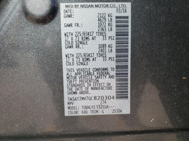 Photo 9 VIN: 5N1AT2MV7GC820304 - NISSAN ROGUE 