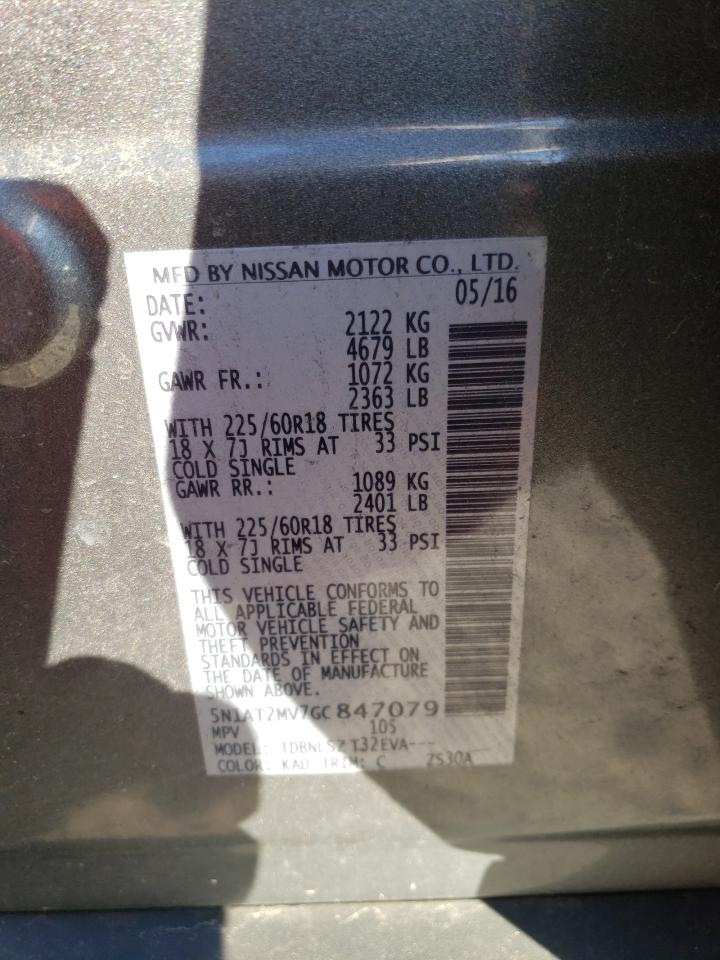 Photo 12 VIN: 5N1AT2MV7GC847079 - NISSAN ROGUE 