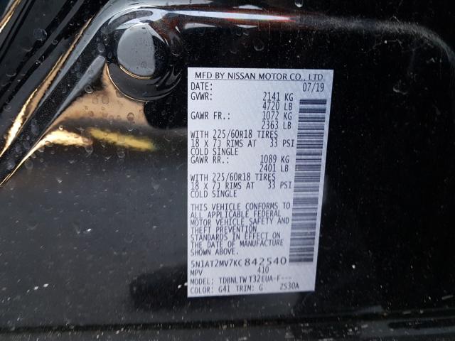 Photo 9 VIN: 5N1AT2MV7KC842540 - NISSAN ROGUE S 