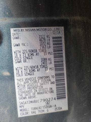 Photo 12 VIN: 5N1AT2MV8EC790274 - NISSAN ROGUE S 