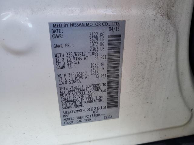 Photo 12 VIN: 5N1AT2MV8FC862818 - NISSAN ROGUE S 