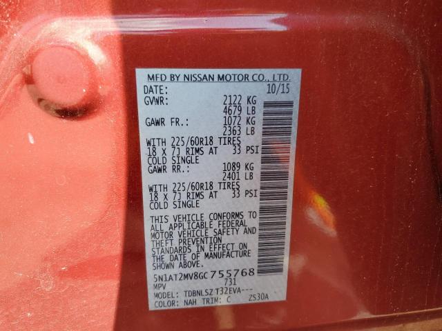 Photo 12 VIN: 5N1AT2MV8GC755768 - NISSAN ROGUE 