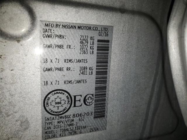 Photo 12 VIN: 5N1AT2MV8GC806203 - NISSAN ROGUE S 