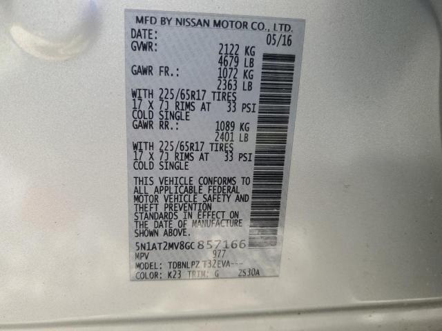 Photo 11 VIN: 5N1AT2MV8GC857166 - NISSAN ROGUE S 