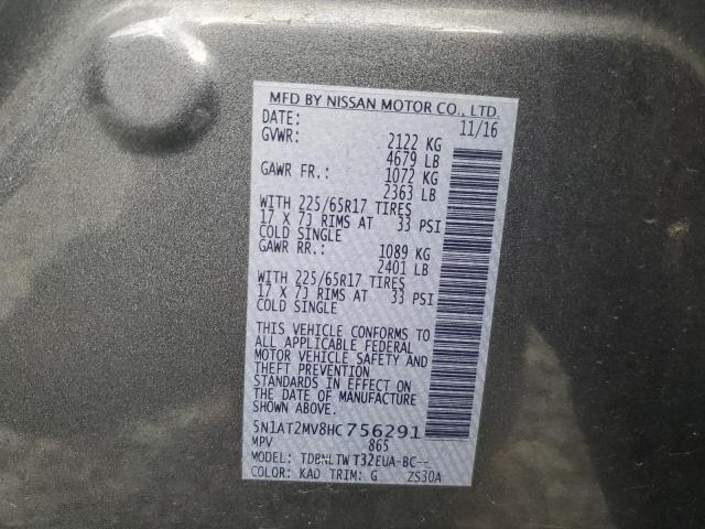 Photo 12 VIN: 5N1AT2MV8HC756291 - NISSAN ROGUE 