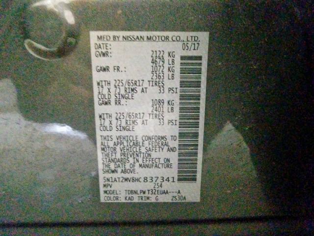 Photo 9 VIN: 5N1AT2MV8HC837341 - NISSAN ROGUE 