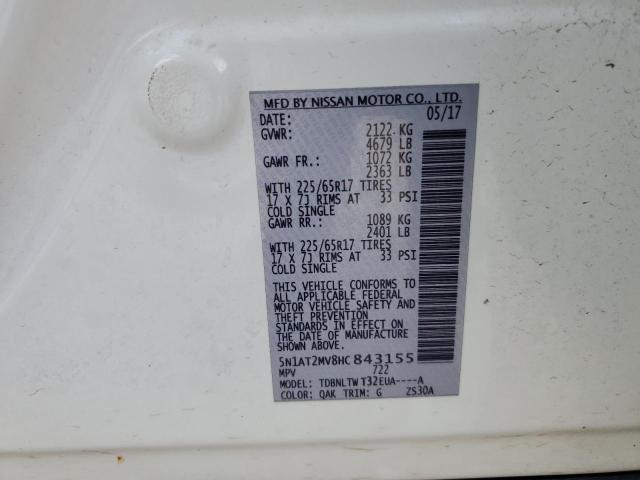 Photo 12 VIN: 5N1AT2MV8HC843155 - NISSAN ROGUE SV 