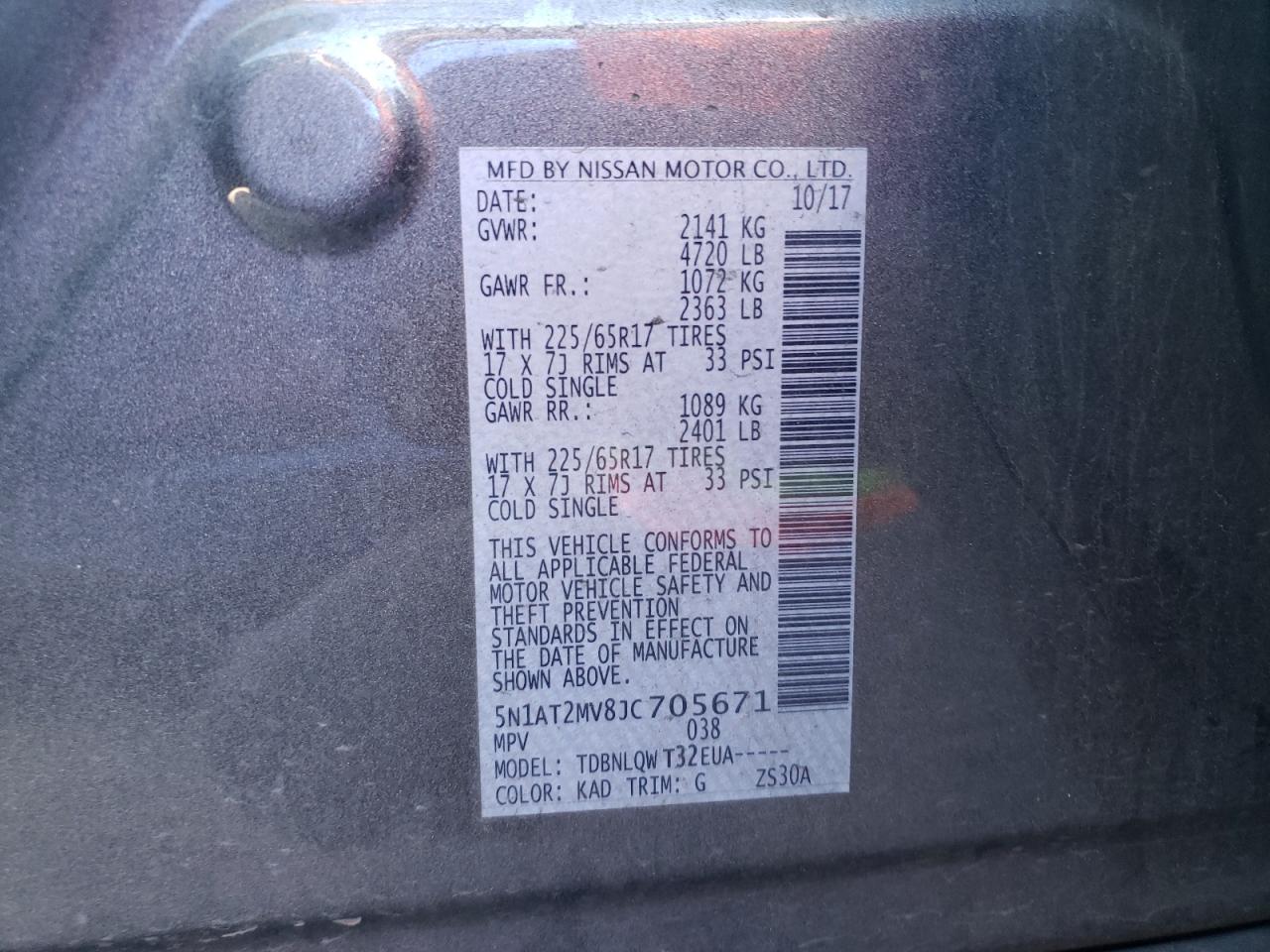 Photo 12 VIN: 5N1AT2MV8JC705671 - NISSAN ROGUE 