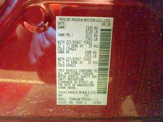 Photo 9 VIN: 5N1AT2MV8JC846126 - NISSAN ROGUE S 