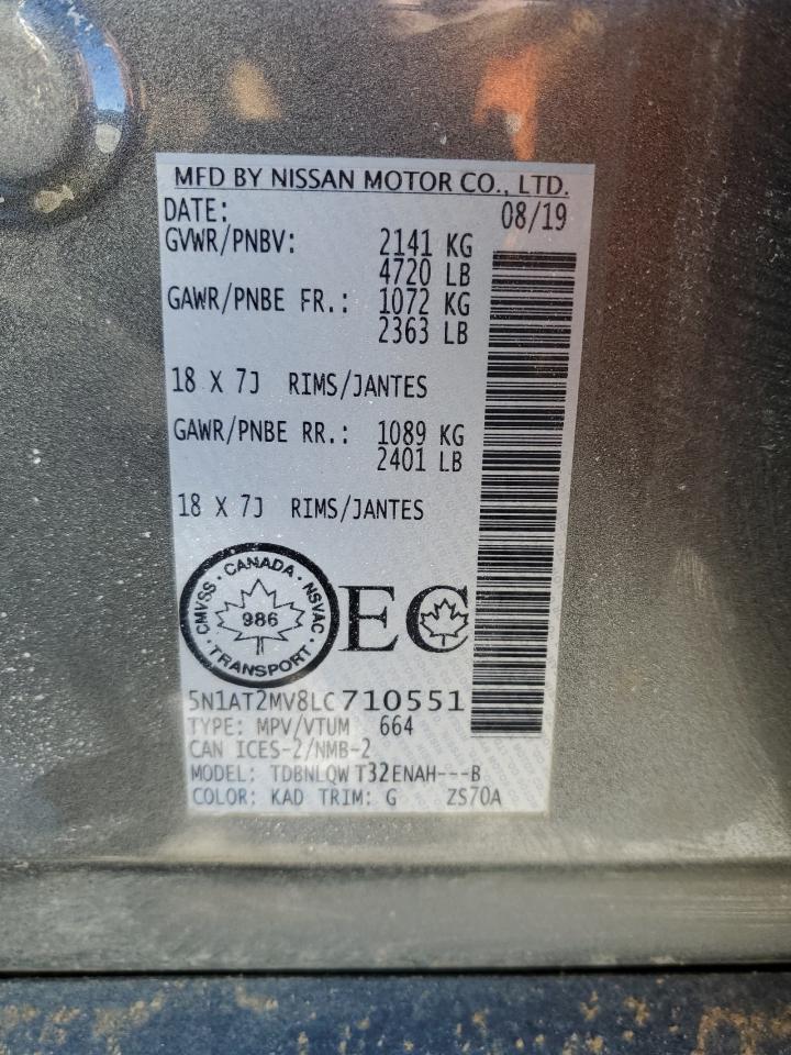 Photo 12 VIN: 5N1AT2MV8LC710551 - NISSAN ROGUE 