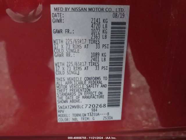 Photo 8 VIN: 5N1AT2MV8LC720268 - NISSAN ROGUE 