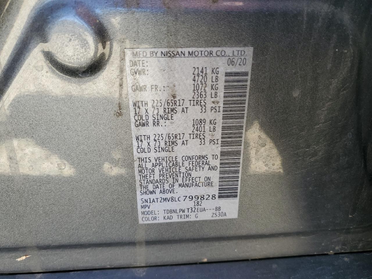 Photo 12 VIN: 5N1AT2MV8LC799828 - NISSAN ROGUE 