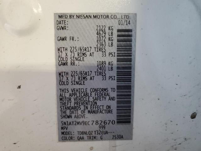 Photo 12 VIN: 5N1AT2MV9EC782670 - NISSAN ROGUE 