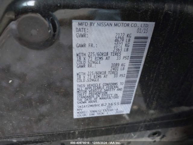 Photo 8 VIN: 5N1AT2MV9FC823655 - NISSAN ROGUE 