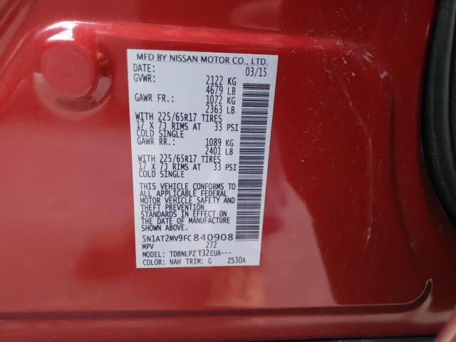 Photo 13 VIN: 5N1AT2MV9FC840908 - NISSAN ROGUE S 