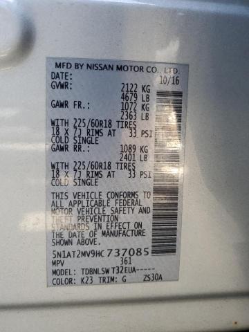 Photo 11 VIN: 5N1AT2MV9HC737085 - NISSAN ROGUE SV 