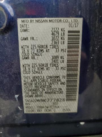 Photo 12 VIN: 5N1AT2MV9HC777828 - NISSAN ROGUE SV 