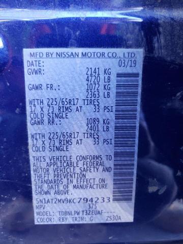 Photo 11 VIN: 5N1AT2MV9KC794233 - NISSAN ROGUE 