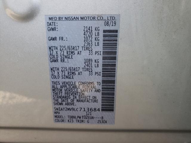 Photo 9 VIN: 5N1AT2MV9LC713684 - NISSAN ROGUE S 