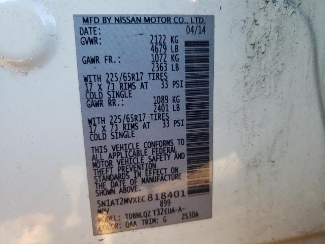 Photo 9 VIN: 5N1AT2MVXEC818401 - NISSAN ROGUE S 