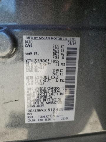 Photo 12 VIN: 5N1AT2MVXEC818429 - NISSAN ROGUE 