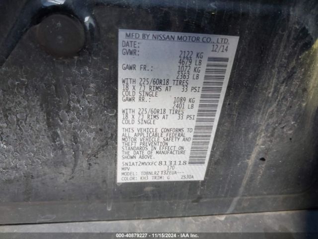 Photo 8 VIN: 5N1AT2MVXFC813118 - NISSAN ROGUE 