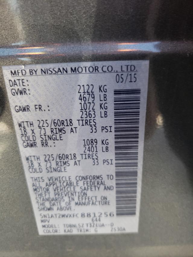 Photo 9 VIN: 5N1AT2MVXFC881256 - NISSAN ROGUE S 