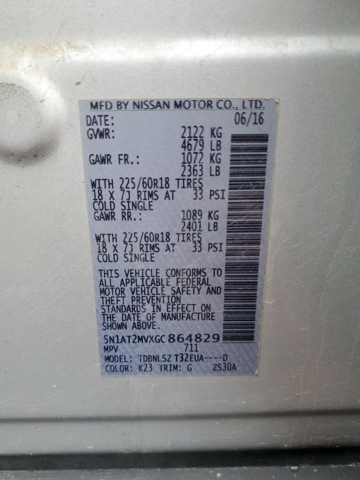 Photo 11 VIN: 5N1AT2MVXGC864829 - NISSAN ROGUE 