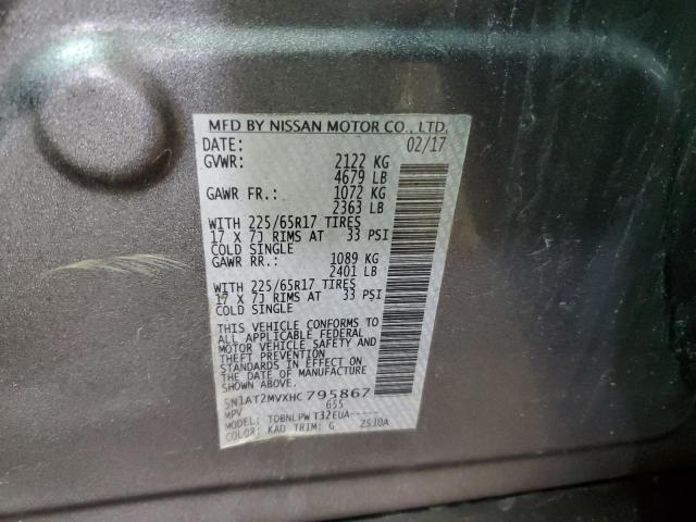 Photo 12 VIN: 5N1AT2MVXHC795867 - NISSAN ROGUE SV 