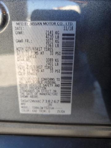 Photo 13 VIN: 5N1AT2MVXKC738267 - NISSAN ROGUE S 