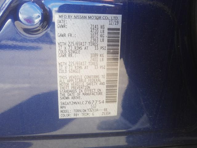 Photo 9 VIN: 5N1AT2MVXLC767754 - NISSAN ROGUE 