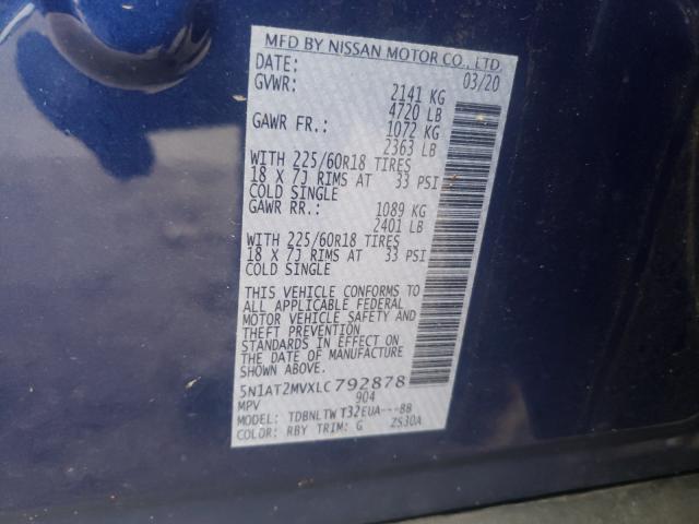 Photo 9 VIN: 5N1AT2MVXLC792878 - NISSAN ROGUE S 