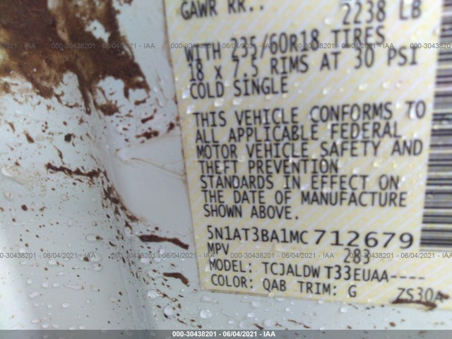 Photo 8 VIN: 5N1AT3BA1MC712679 - NISSAN ROGUE 