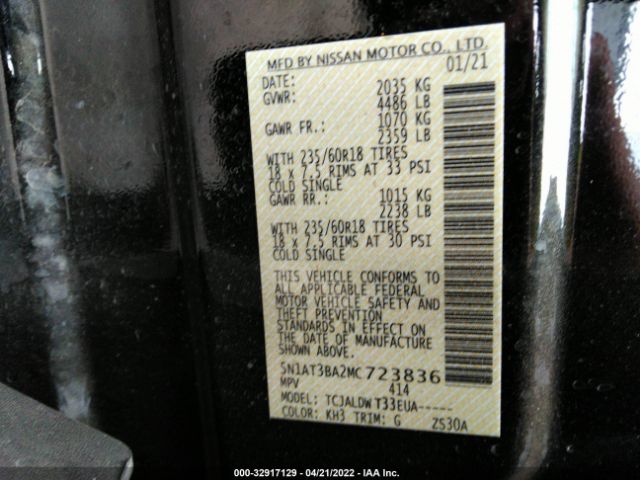 Photo 8 VIN: 5N1AT3BA2MC723836 - NISSAN ROGUE 