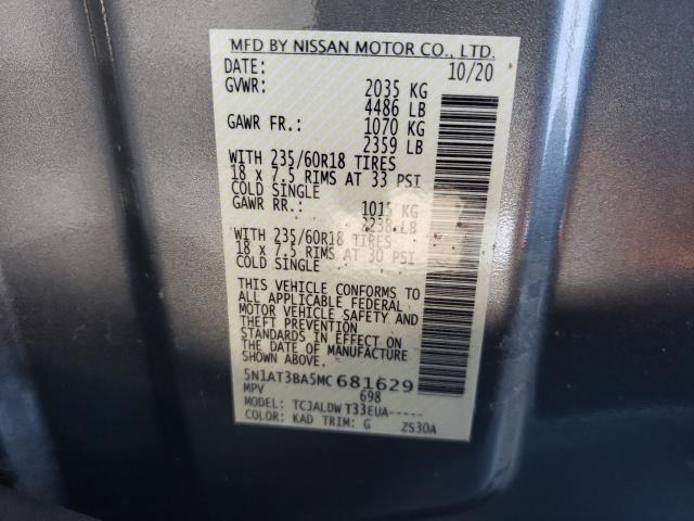 Photo 9 VIN: 5N1AT3BA5MC681629 - NISSAN ROGUE SV 