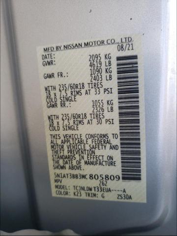 Photo 9 VIN: 5N1AT3BB3MC805809 - NISSAN ROGUE 