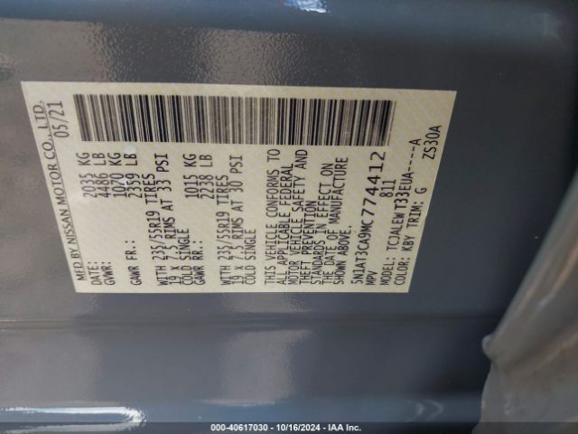 Photo 8 VIN: 5N1AT3CA9MC774412 - NISSAN ROGUE 