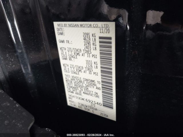 Photo 8 VIN: 5N1AT3CB1MC692540 - NISSAN ROGUE 