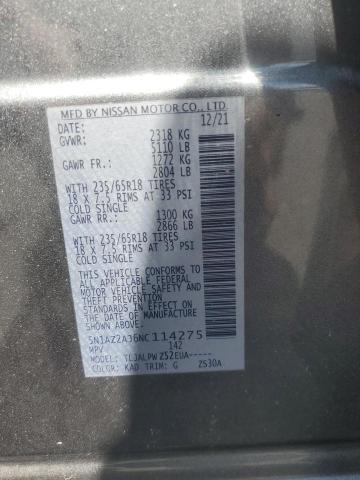 Photo 13 VIN: 5N1AZ2AJ6NC114275 - NISSAN MURANO S 