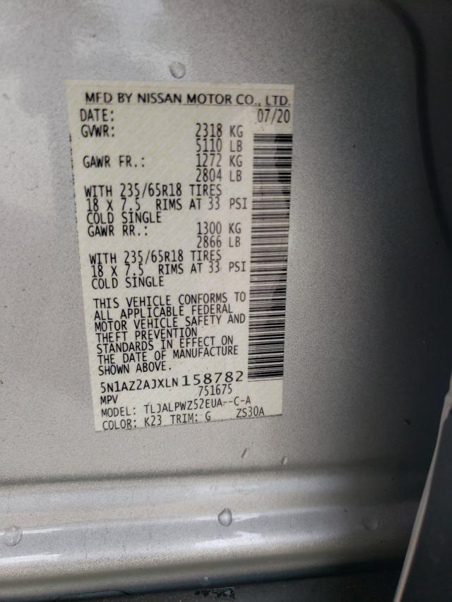 Photo 9 VIN: 5N1AZ2AJXLN158782 - NISSAN MURANO 