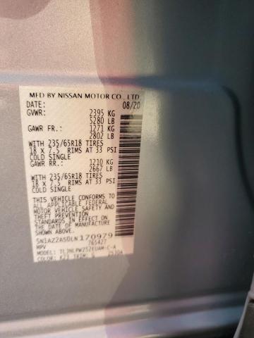 Photo 9 VIN: 5N1AZ2AS0LN170979 - NISSAN MURANO S 