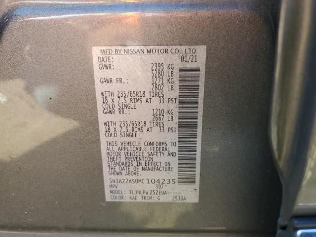 Photo 11 VIN: 5N1AZ2AS0MC104235 - NISSAN MURANO S 