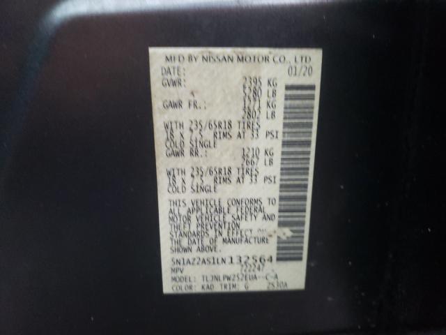 Photo 9 VIN: 5N1AZ2AS1LN132564 - NISSAN MURANO S 