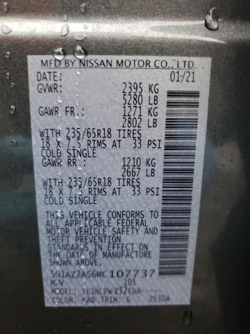 Photo 9 VIN: 5N1AZ2AS6MC107737 - NISSAN MURANO S 