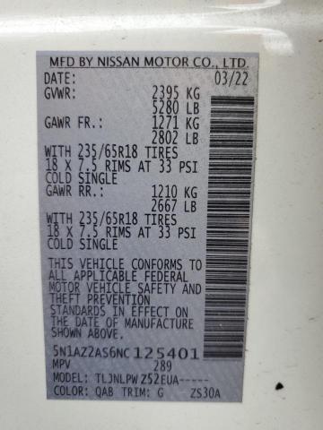 Photo 13 VIN: 5N1AZ2AS6NC125401 - NISSAN MURANO S 