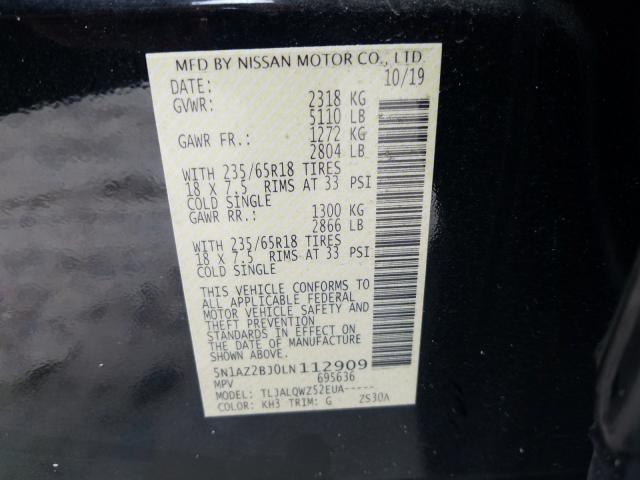 Photo 9 VIN: 5N1AZ2BJ0LN112909 - NISSAN MURANO SV 