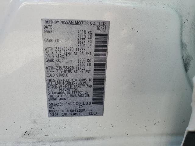 Photo 13 VIN: 5N1AZ2BJ0NC107188 - NISSAN MURANO SV 